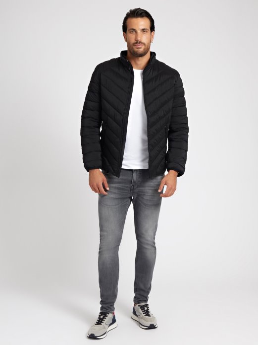 Regular Fit Podstavljena Jakna Crna Guess Shopping