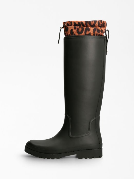 Reisa Kišna čizma Sa životinjskim Printom Guess Shopping Crna
