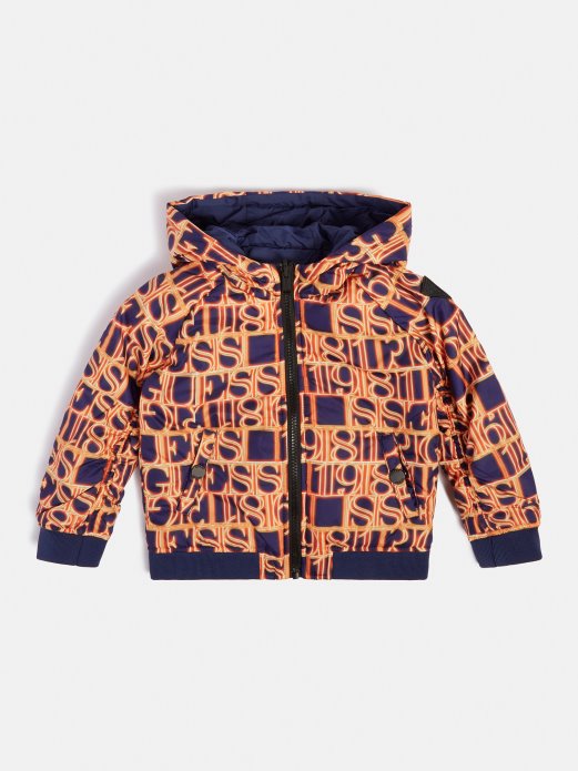 Reverzibilna Pufer S Kapuljačom Guess Shopping Narančasta