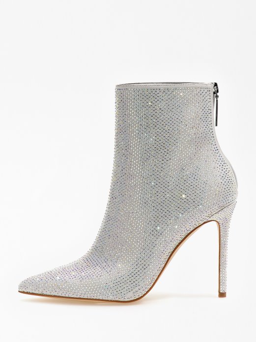 Rhinestone Selma Gležnjače Srebrne Guess Shopping