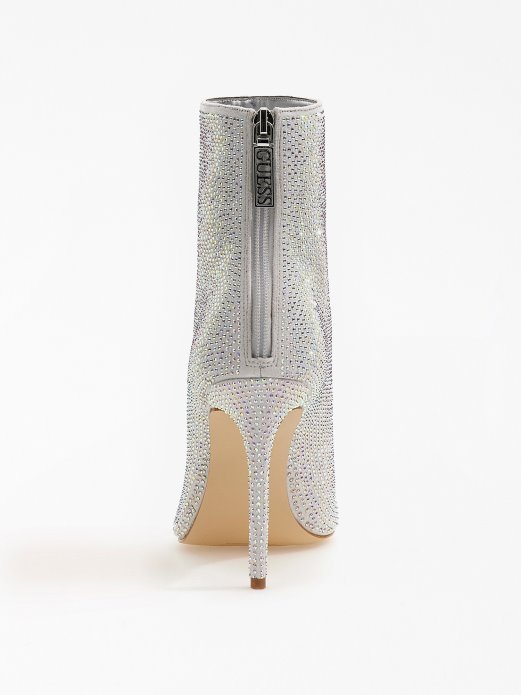Rhinestone Selma Gležnjače Srebrne Guess Shopping