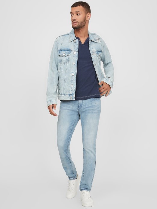 Ricky Split Tee Svilena Plava Guess Shopping