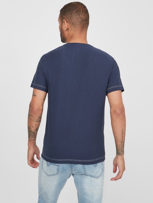 Ricky Split Tee Svilena Plava Guess Shopping