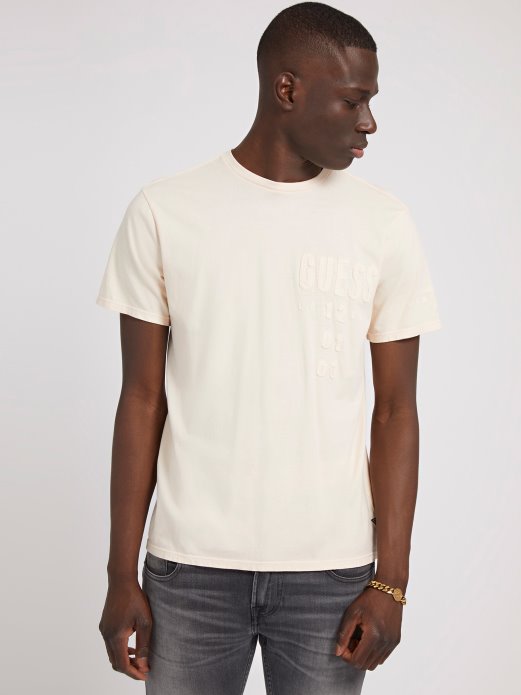 Roza Guess Majica S Izvezenim Prednjim Logotipom