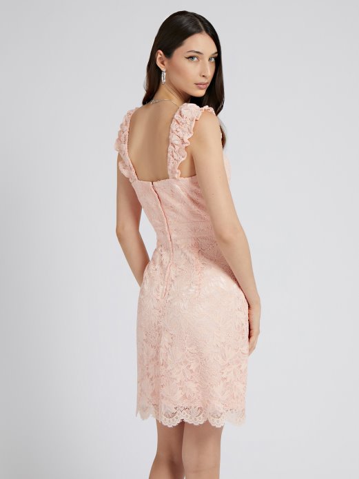 Roza Guess čipkasta Haljina Za Kupovinu