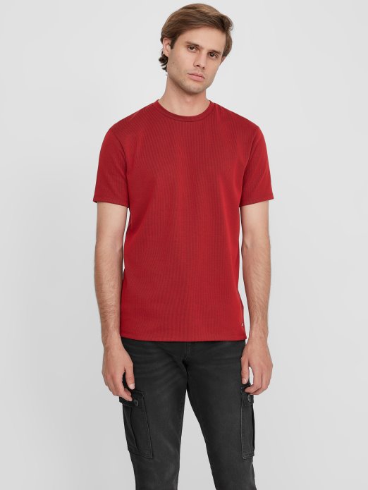 Russle Rebrasta Majica Sveučilišna Crvena Guess Shopping