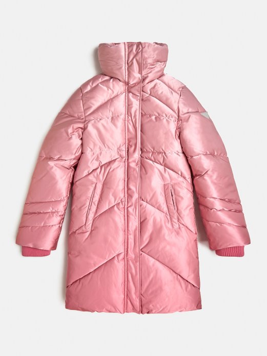 Ružičasta Duga Puferica Metalnog Izgleda Guess Shopping