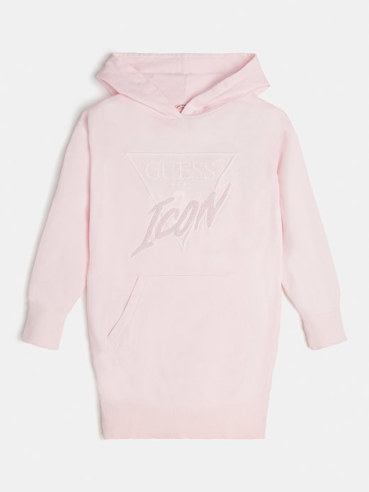 Ružičasta Guess Haljina S Kapuljačom Za Kupovinu