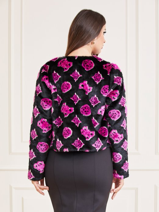 Ružičasta Kratka Jakna Od Umjetnog Krzna Guess Shopping