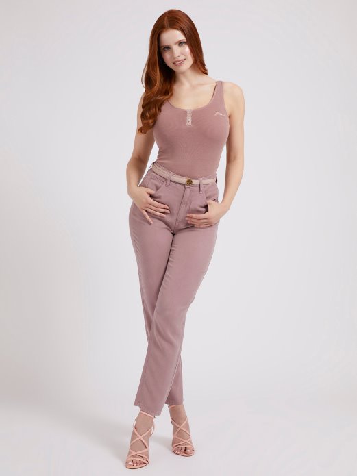 Ružičasta Majica S Prednjim Gumbima Guess Shopping