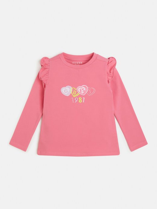 Ružičasta Majica S Volanima Guess Shopping