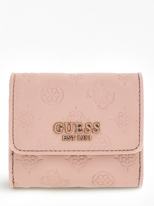 Ružičasti Abey Mini Novčanik S Utisnutim Logotipom Guess Shopping