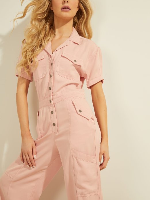 Ružičasti Kombinezon S Prednjim Džepom Guess Shopping