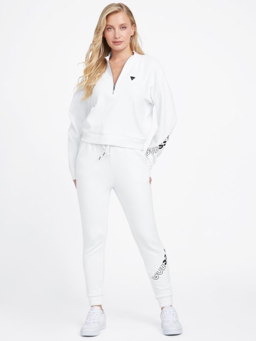Sabrina Logo Zip Pulover čista Bijela Guess Shopping
