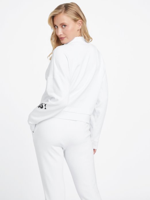 Sabrina Logo Zip Pulover čista Bijela Guess Shopping