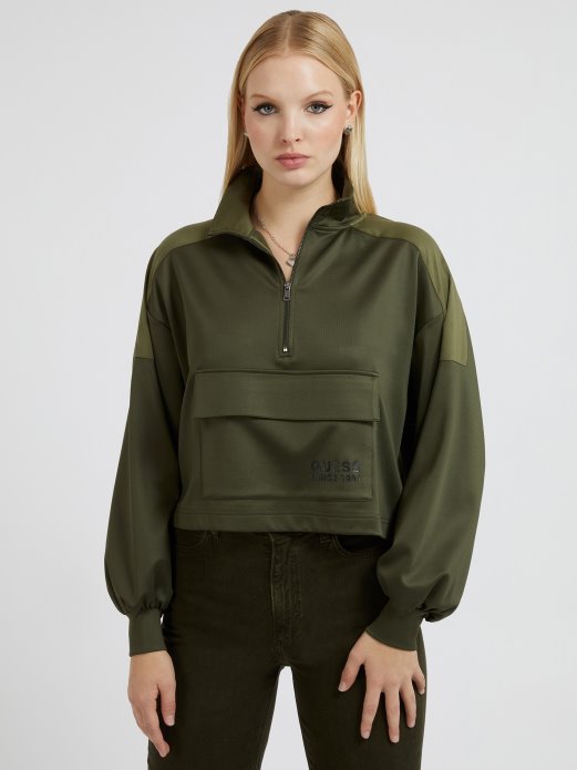 Satenska Košulja S Prednjim Džepom Guess Shopping Zelena