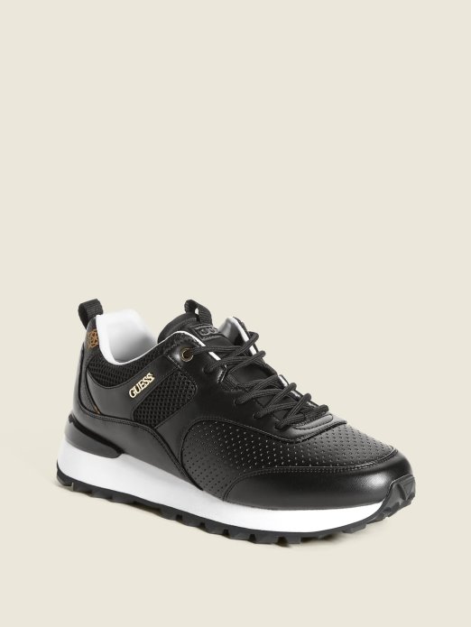 Selvie Perforirane Tenisice Crne1 Guess Shopping