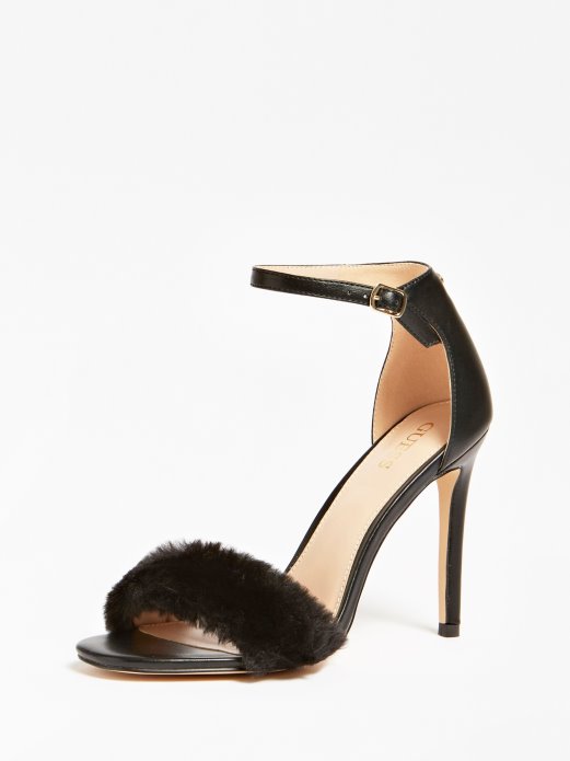 Semma Sandala Od Umjetnog Krzna Guess Shopping Black