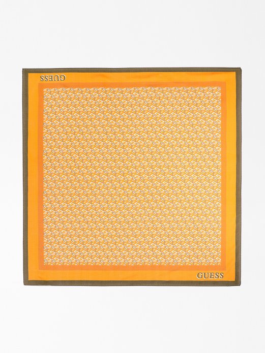 Silvana G Cube Logo Neckerchief Orange Guess Shopping