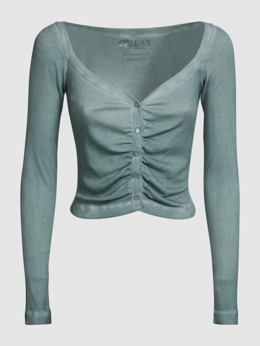 Siva Guess Gumb Za Kopčanje Na Vrhu