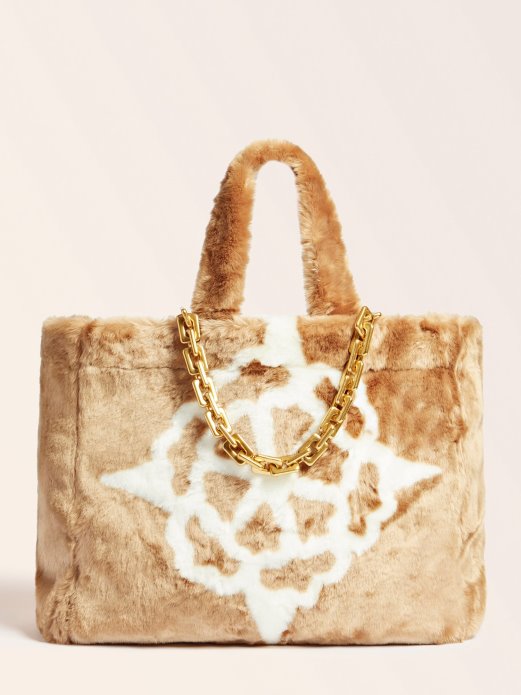 Siva Guess Shopping Helma Faux Fur Kupac