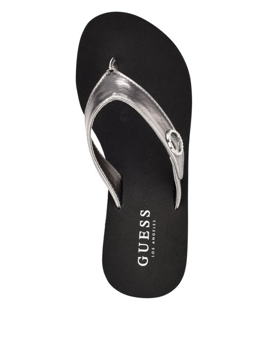 Siva Zmija Guess Shopping Platforma Riješiti Flip Flop