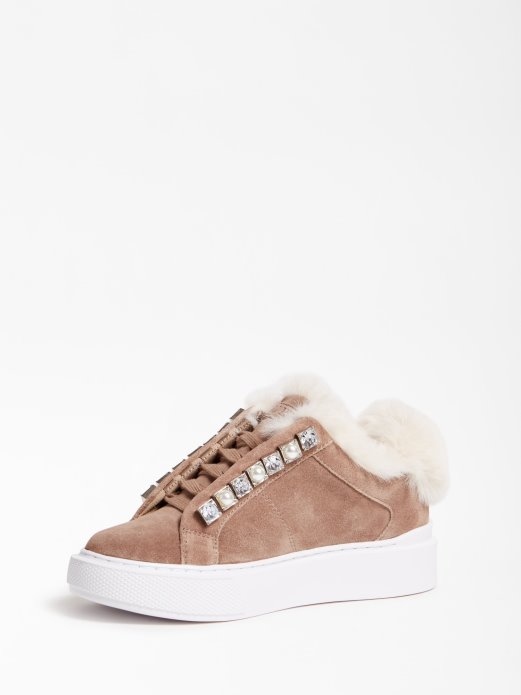 Sive Multi Haya Tenisice Od Prave Kože Guess Shopping