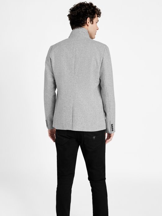 Sivi Multi Fairfax Umetnuti Blejzer Od Mješavine Vune Guess Shopping