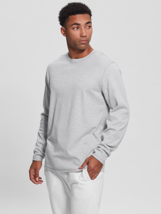 Skyler Majica Dugih Rukava Granitno Siva Heather Guess Shopping