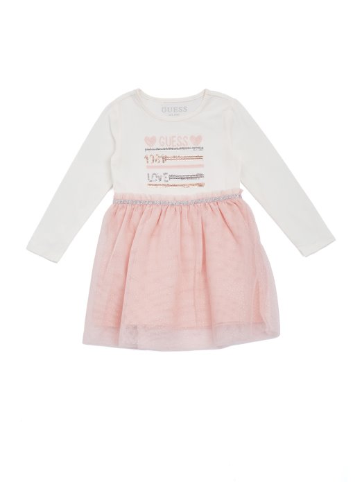 Slano Bijela Guess Mrežasta Haljina Od žerseja (2-7)