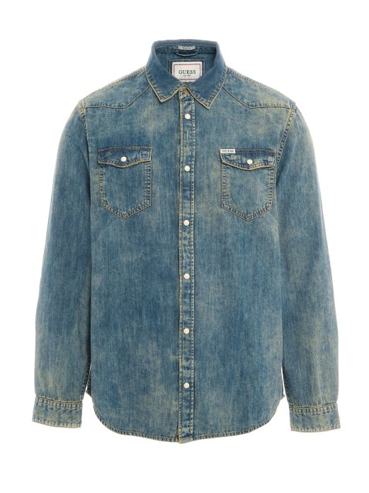 Slim Fit Traper Košulja Guess Shopping Plava