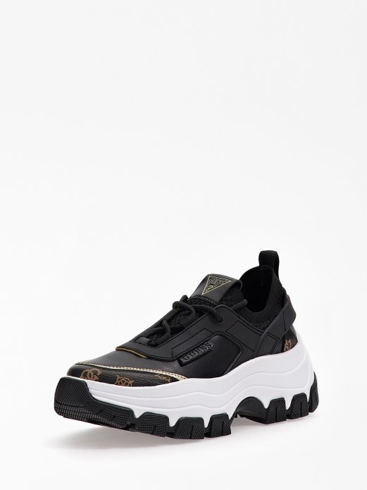 Smeđa Braydin Logo Tenisice Za Trčanje Guess Shopping