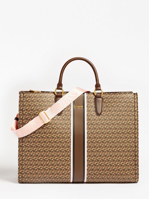 Smeđa Ederle Logo Ručna Torbica Guess Shopping