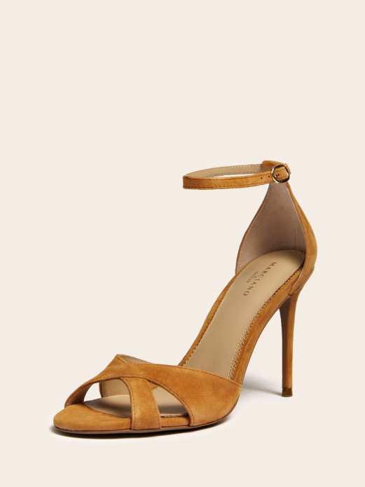 Smeđa Guess Shopping Marciano Sandala Od Antilopa