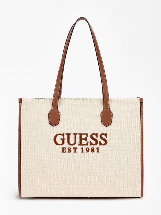 Smeđa Guess Shopping Torba Za Rame S Logotipom Silvane