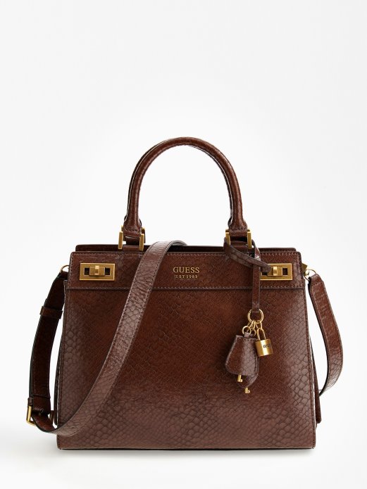 Smeđa Guess Velika Torba S Printom Katey Pitona