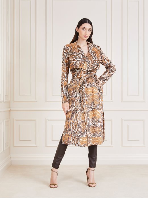 Smeđa Multi Marciano Umjetna Antilop Trench Guess Shopping