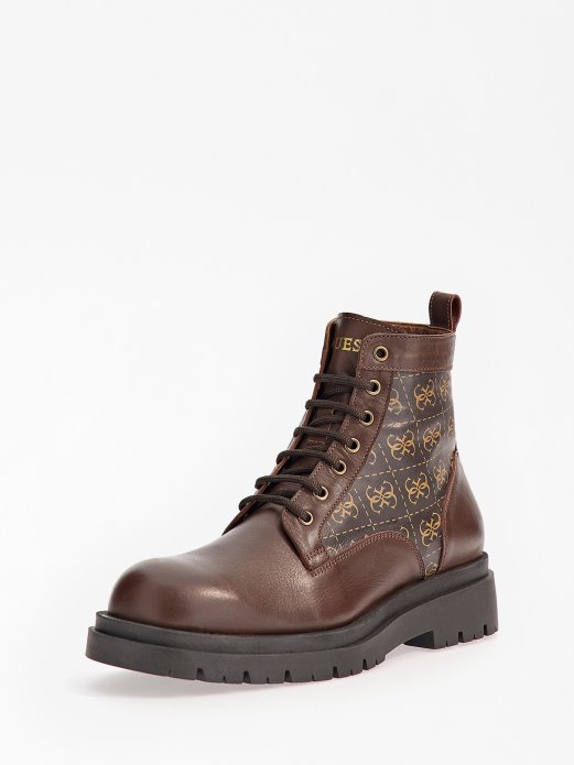 Smeđa Pisa 4g Logo Borbene čizme Guess Shopping