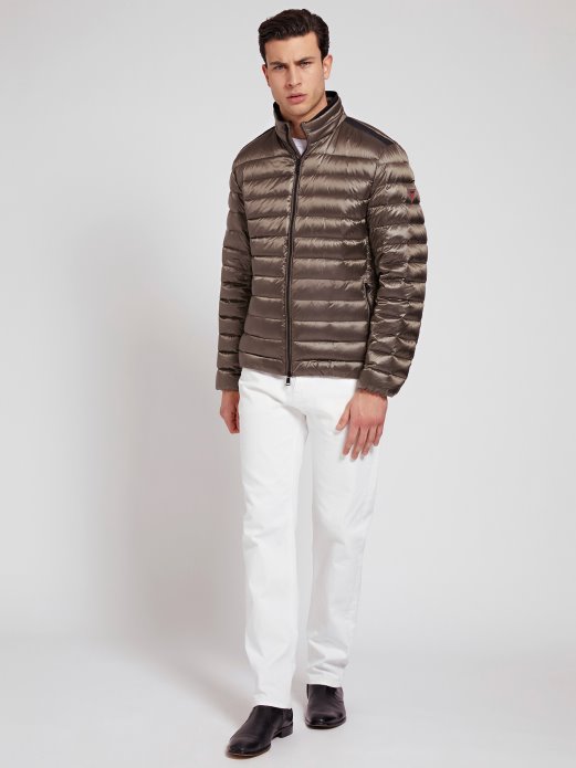 Smeđa Postavljena Jakna Za Pakiranje Guess Shopping