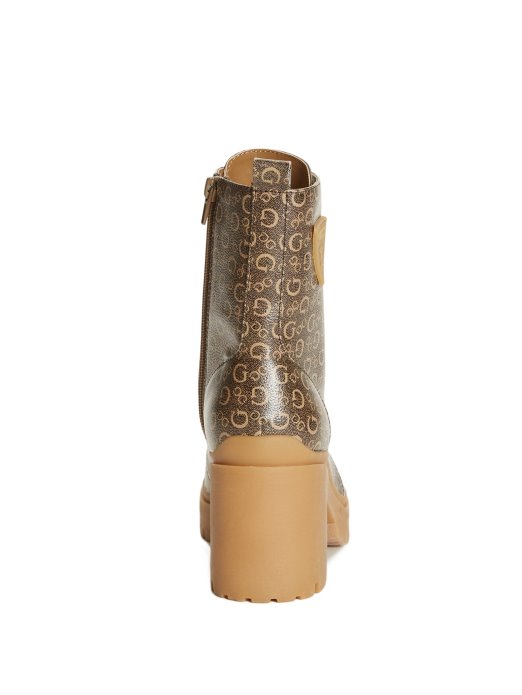 Smeđe Guess Shopping čizme S Petom S Logotipom Quincy