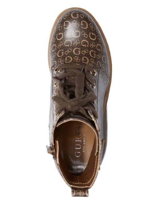 Smeđe Guess Shopping čizme S Petom S Logotipom Quincy