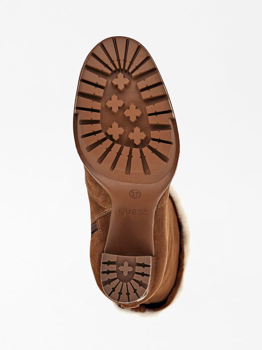 Smeđe Umjetno Krzno Timoty čizme Guess Shopping