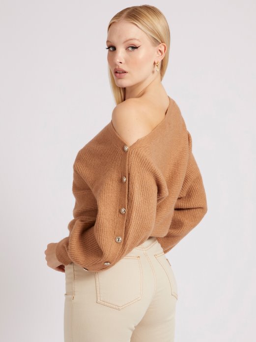 Smeđi Džemper S Otvorenim Ramenima Guess Shopping