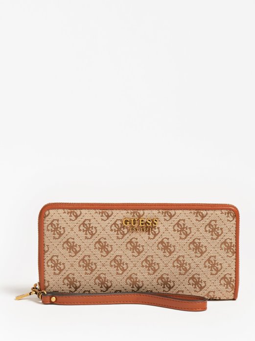 Smeđi Guess Shopping Aviana 4g Logo Maxi Novčanik