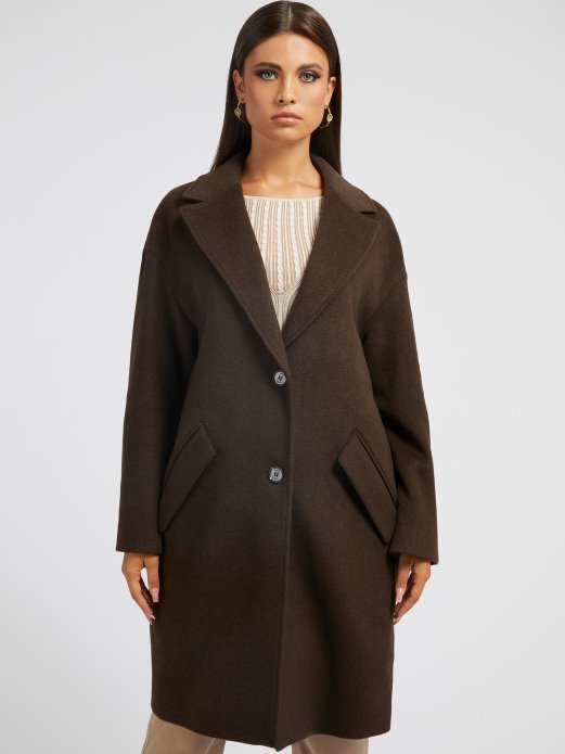 Smeđi Kaput Od Mješavine Vune Guess Shopping