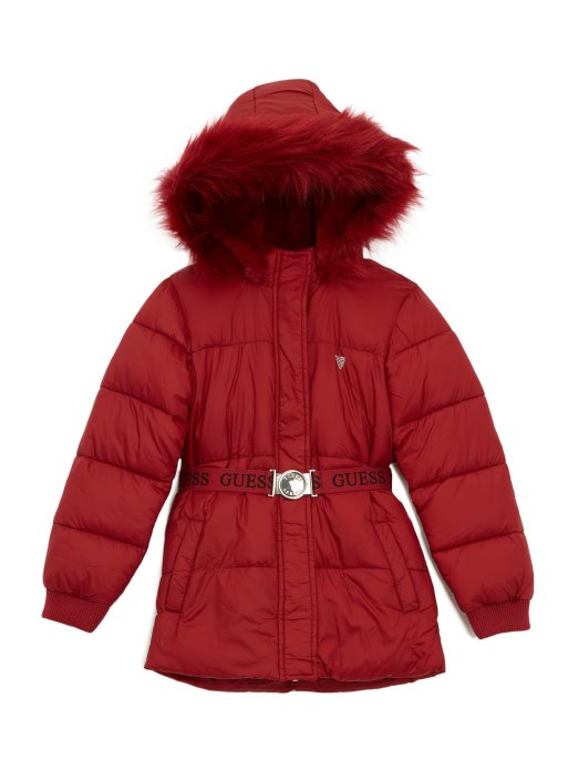 Sok Od Ciklusa Crvena Guess Shopping Blažen Pufer Kaput S Remenom (2-6)