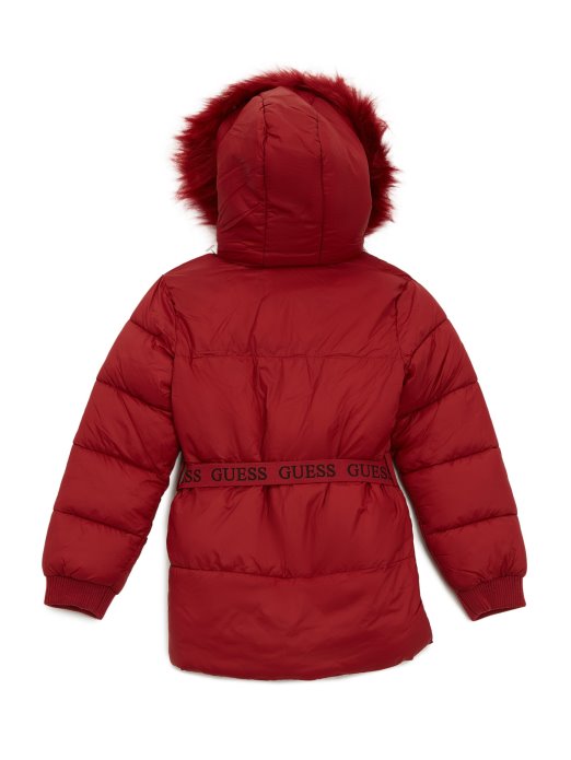 Sok Od Ciklusa Crvena Guess Shopping Blažen Pufer Kaput S Remenom (2-6)