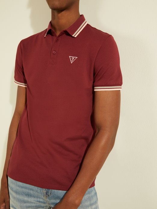 Sports Pique Logo Polo Vino Guess Shopping