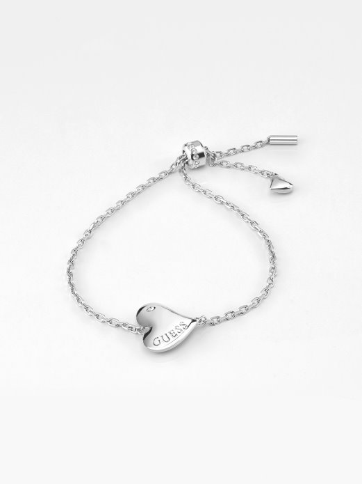 Srebrna Tekućina-srca-narukvica Guess Shopping