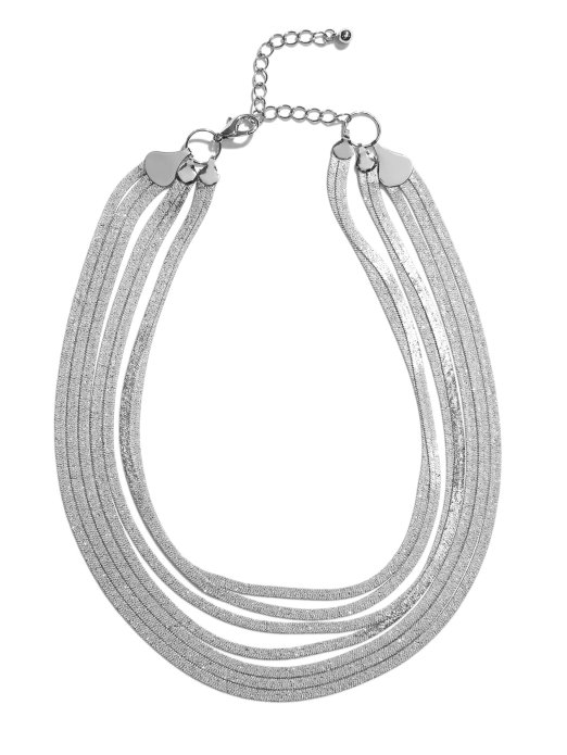 Srebrni Guess Shopping Zmijski Lanac Slojeviti Vrat